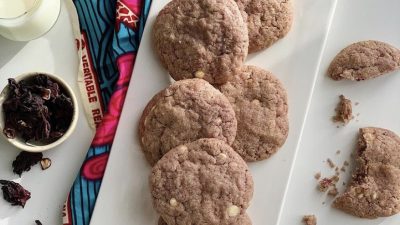 Cookies Hibiscus Choco Blanc de chez KWENDA